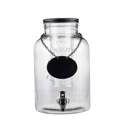 TableCraft Industrial Collection Beverage Dispenser, 2 Gal, Glass - 10090
