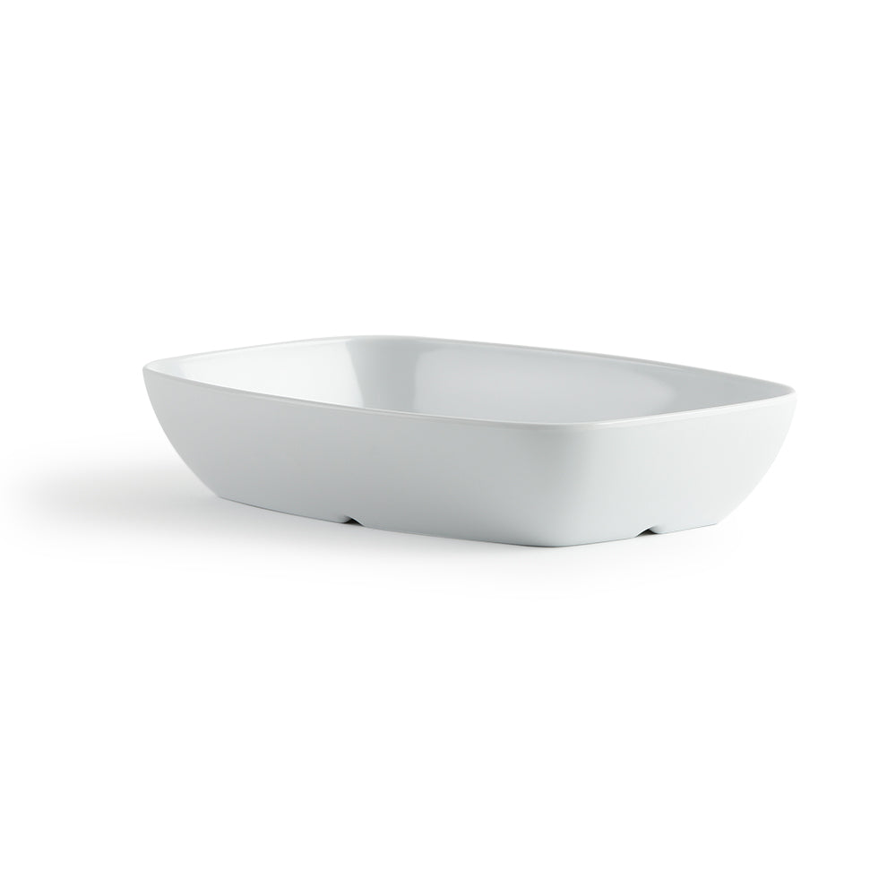 Mistral MIRALYN Rectangular Serving Dish, 10.75" x 7.5" x 2", White Me ...