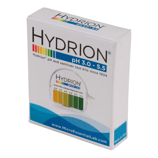 Micro Essential Laboratory | Hydrion 325 pH Test Paper Roll, ph 3.0-5.5