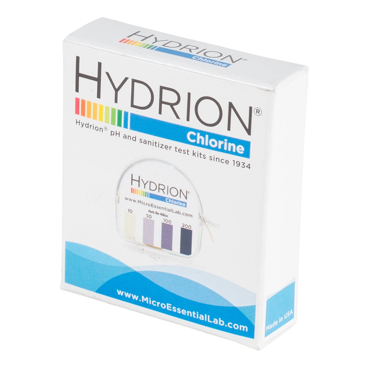 Micro Essential Laboratory | Hydrion CM-240 Chlorine Test Strips