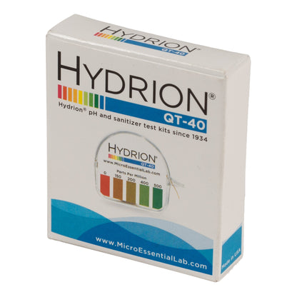 Micro Essential Laboratory | Hydrion QT-4- Quaternary Test Paper Roll, 0-500 ppmPapers, 0-500PPM