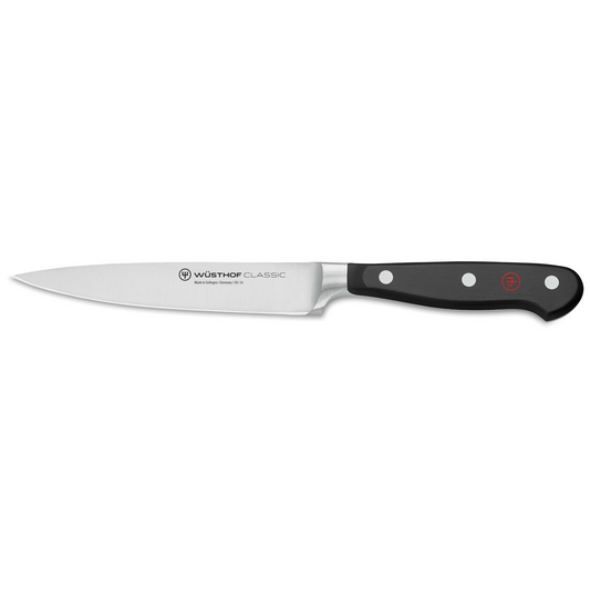 Wusthof | Classic Utility Knife, 6", Black - ChefEquipment.com