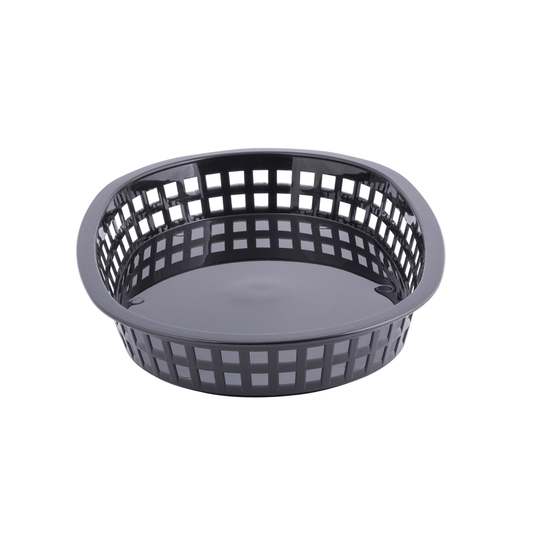 TableCraft | Chicago Platter Oval Basket, 10.5" x 7" x 1.5", Black