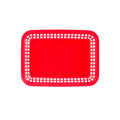 TableCraft | Panier de plateau rectangulaire Grande, 10,75 x 7,75 po, rouge