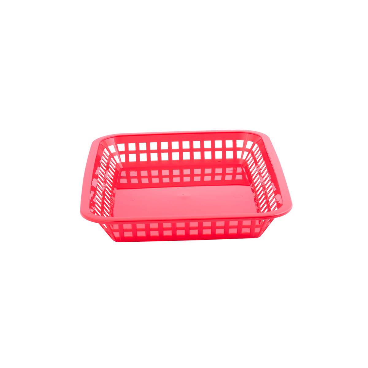 TableCraft | Mas Grande Rectangular Platter Basket, 11.75" x 8.5" x 1.5", Red - ChefEquipment.com