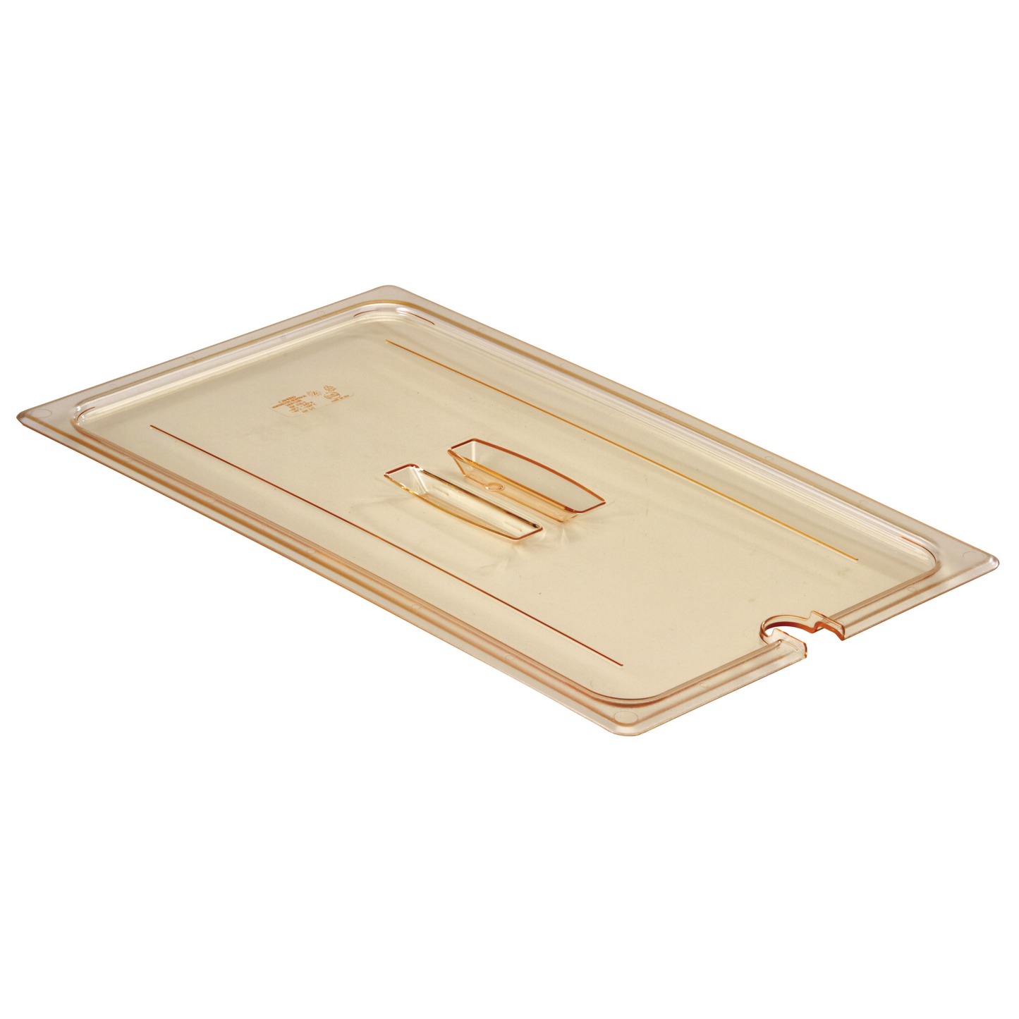 Cambro | High Heat Food Pan Cover, Notched w/Handle, Full Size, Amber