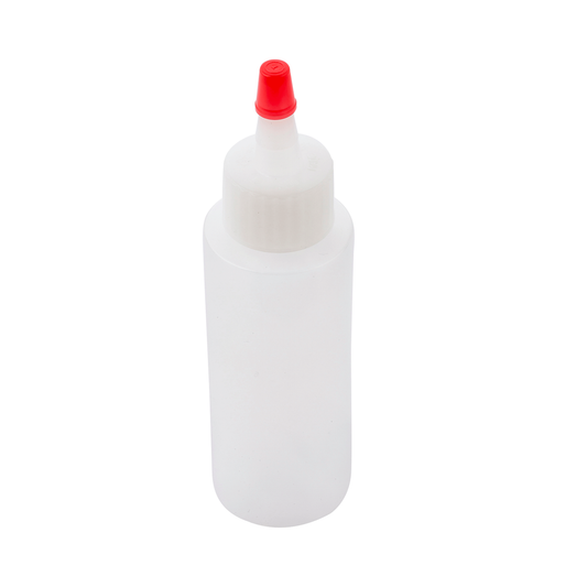 TableCraft | Squeeze Bottle, 2 oz, Clear with Red Cap (24-pack)