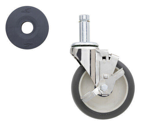 Metro | Super Erecta™ Swivel Caster w/Brake, 5" - ChefEquipment.com