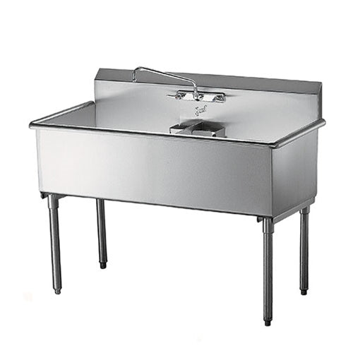 Quest Econo Double Compartment Sink, 24" x 22" x 14" Bowl Size, Stainless Steel - 123-SE22224