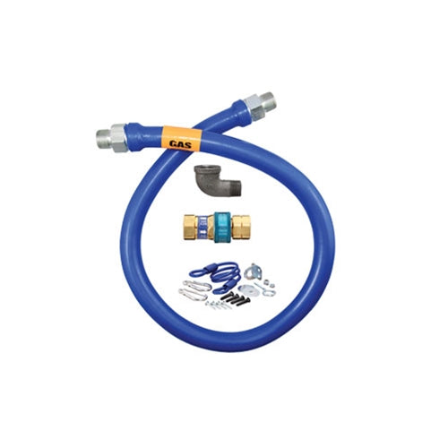 Dormont | Blue Hose Gas Connector w SnapFast Quick Disconnect, 1/2" x 48" - ChefEquipment.com