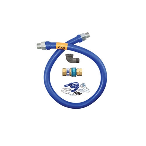 Dormont | Blue Hose Gas Connector w SnapFast Quick Disconnect, 3/4" x 48" - ChefEquipment.com