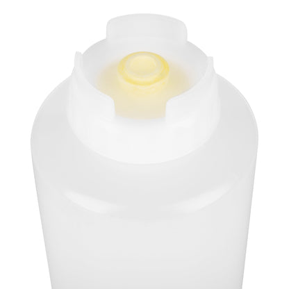 FIFO | FIFO Squeeze Bottle, 32 oz, Medium Valve Dispensing Cap, Yellow - ChefEquipment.com