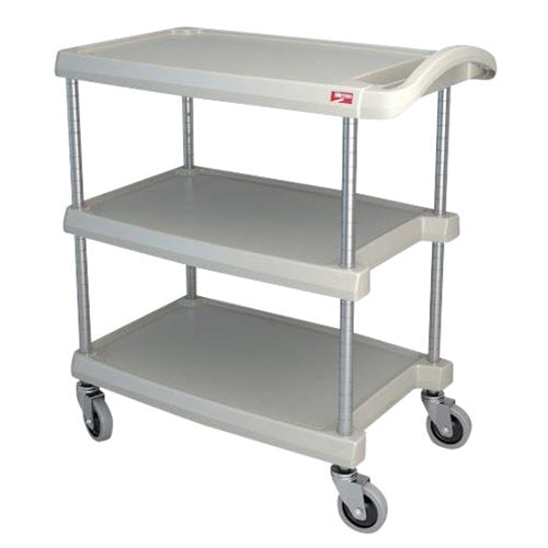 Metro | 3 Shelf Small Footprint Utility Cart, Grey, 400 lb - ChefEquipment.com