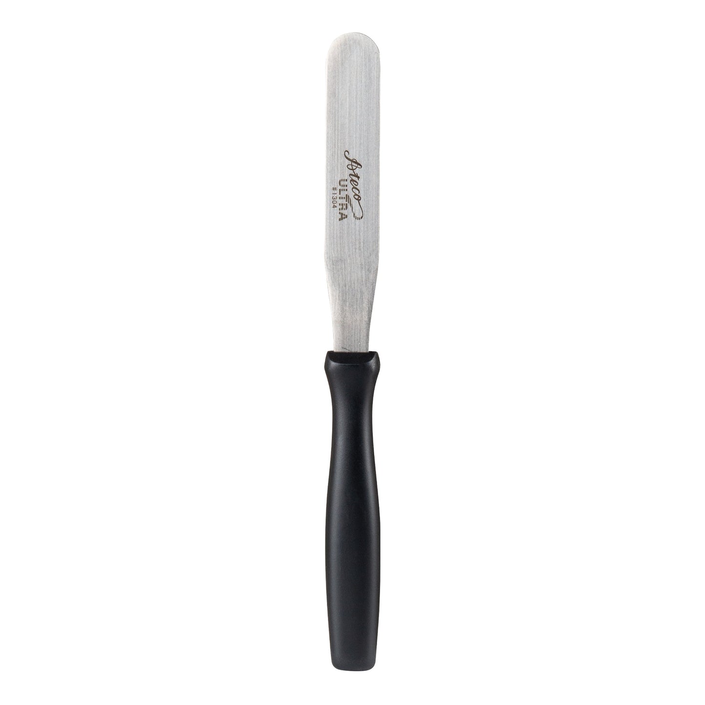 Ateco | Straight Spatula, 4", Black Plastic Handle