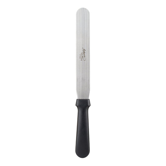 Ateco | Straight Spatula, 8", Black Plastic Handle