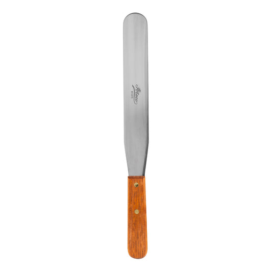 Ateco | Straight Spatula, 10", Wood Handle