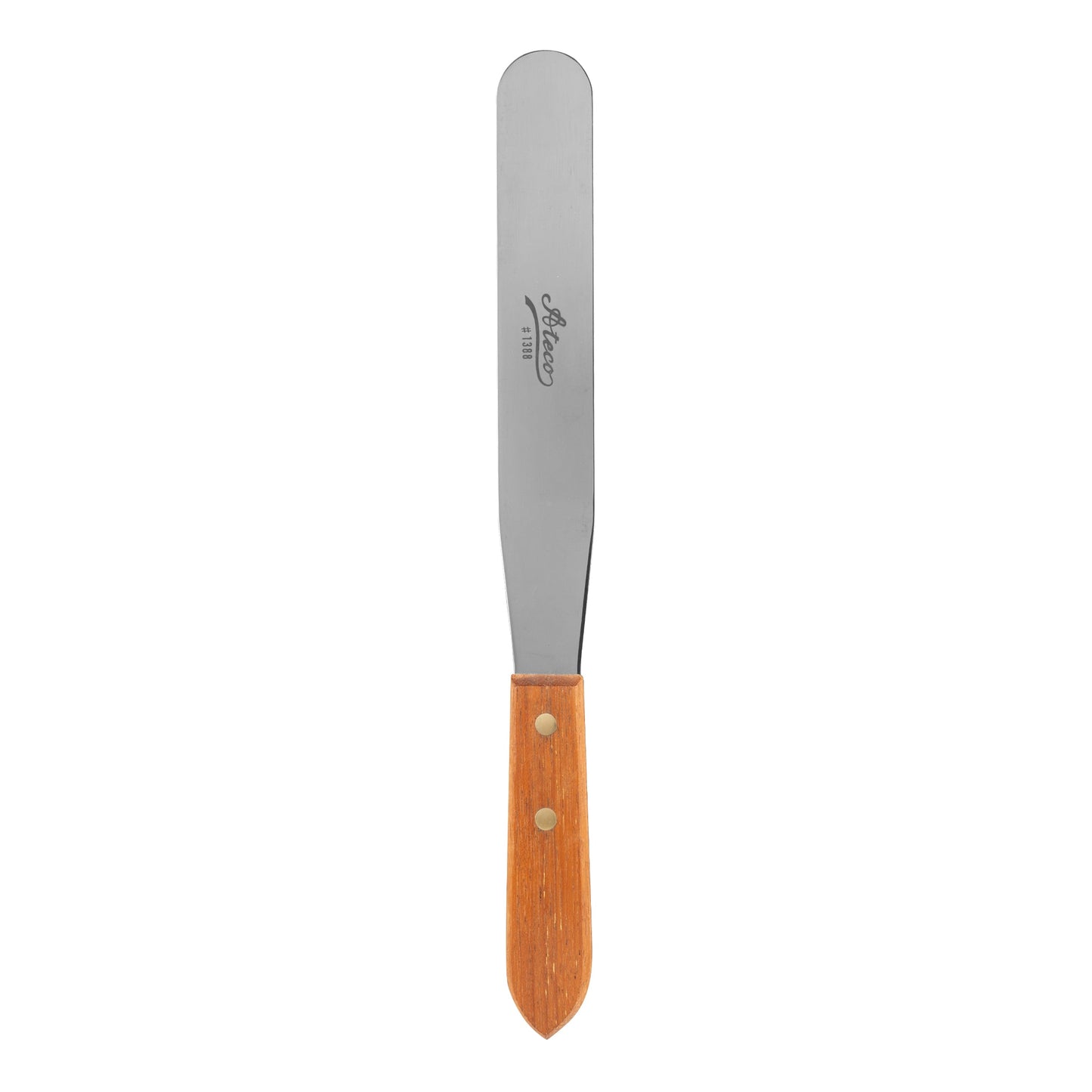 Ateco | Straight Spatula, 8", Wood Handle