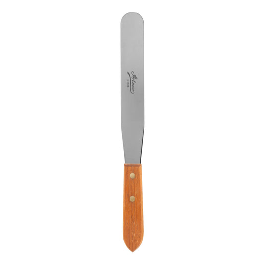 Ateco | Straight Spatula, 8", Wood Handle