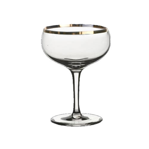 Steelite | Paris Champagne Coupe Glass, Gold Rim, 8 oz (24-pack)