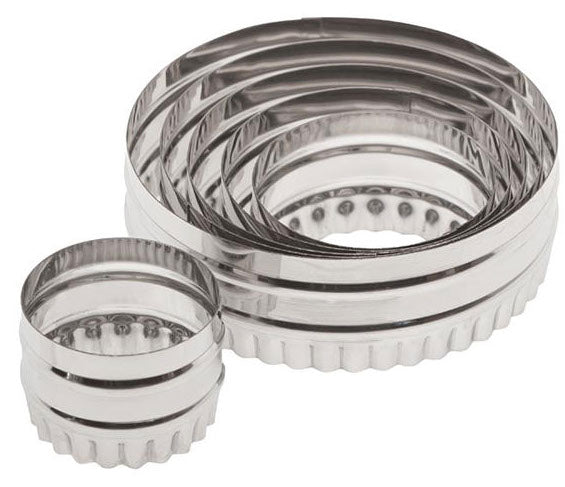 Ateco | 6 Piece Double Sided Round Cutter Set, Stainless Steel