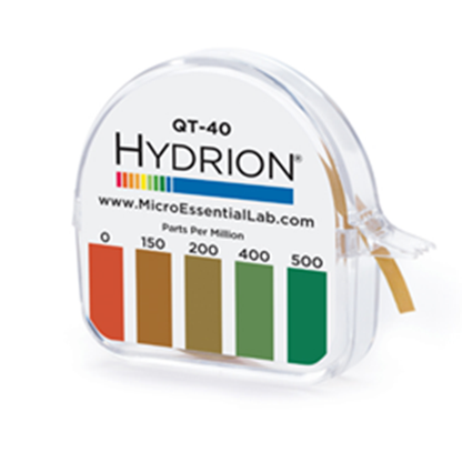 Micro Essential Laboratory | Hydrion QT-4- Quaternary Test Paper Roll, 0-500 ppmPapers, 0-500PPM