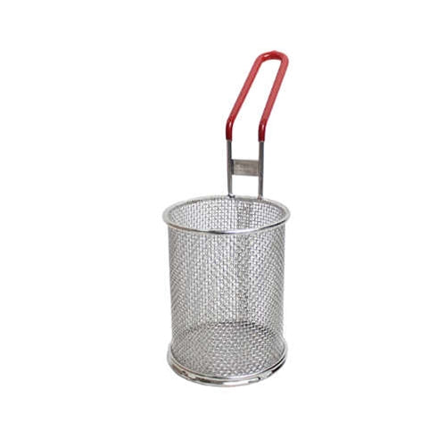 Pronto Products | Pasta Cooking Basket, 4.38" x 5.5", Stainless Steel, Red Handle