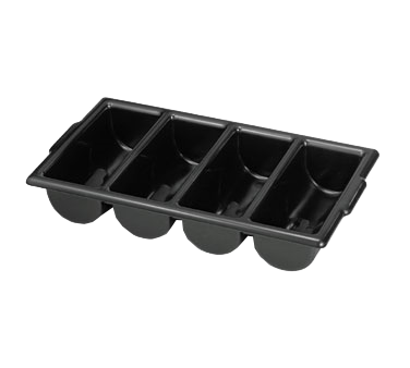 TableCraft | Cutlery Bin, 4 Compartment, Black - ChefEquipment.com