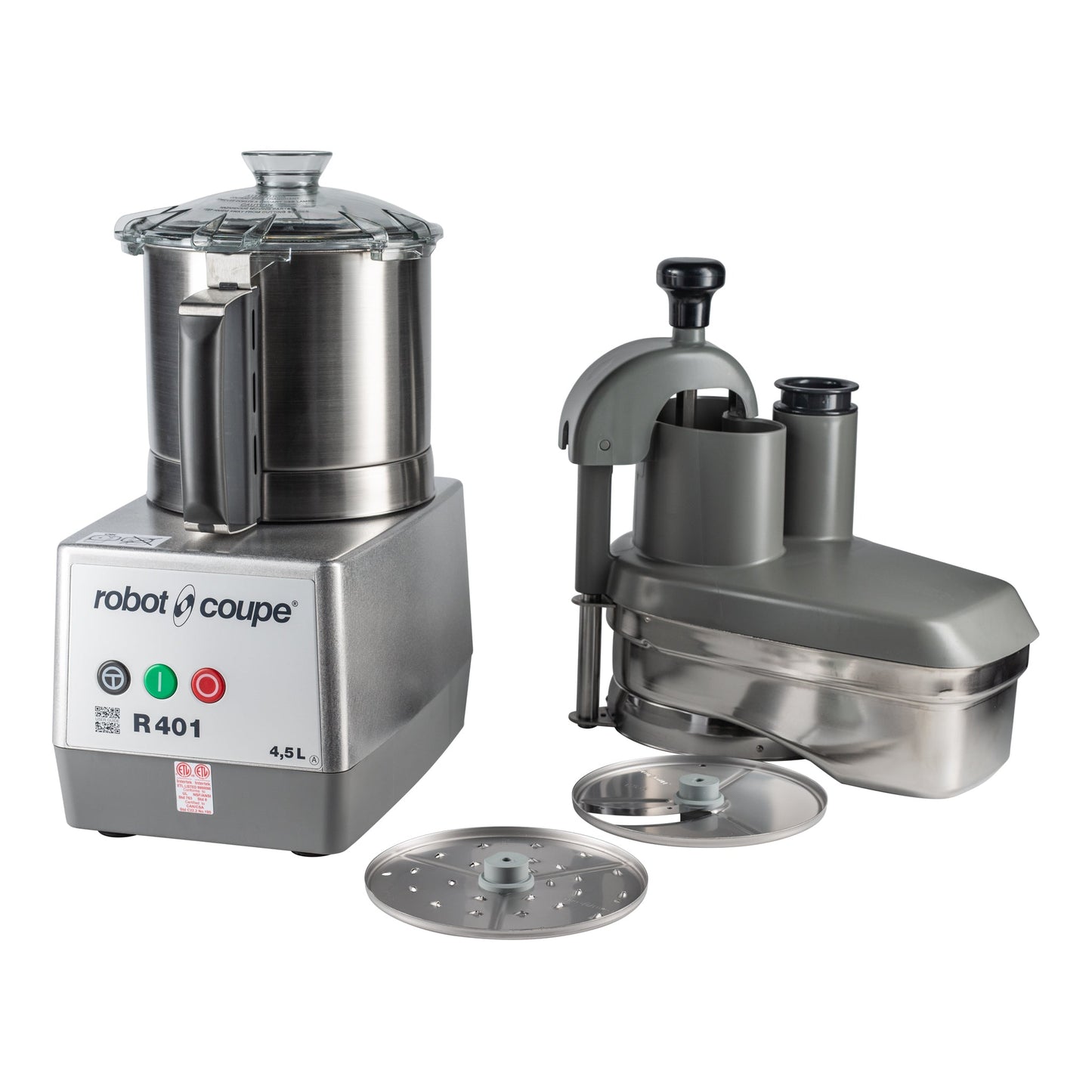 Robot Coupe | R401 Combination Food Processor, Stainless Steel 4.5 qt Bowl, 1.5 HP, 120V