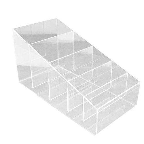 Parker Plastics | Sloped Straw Caddy, 5 Compartments, Clear