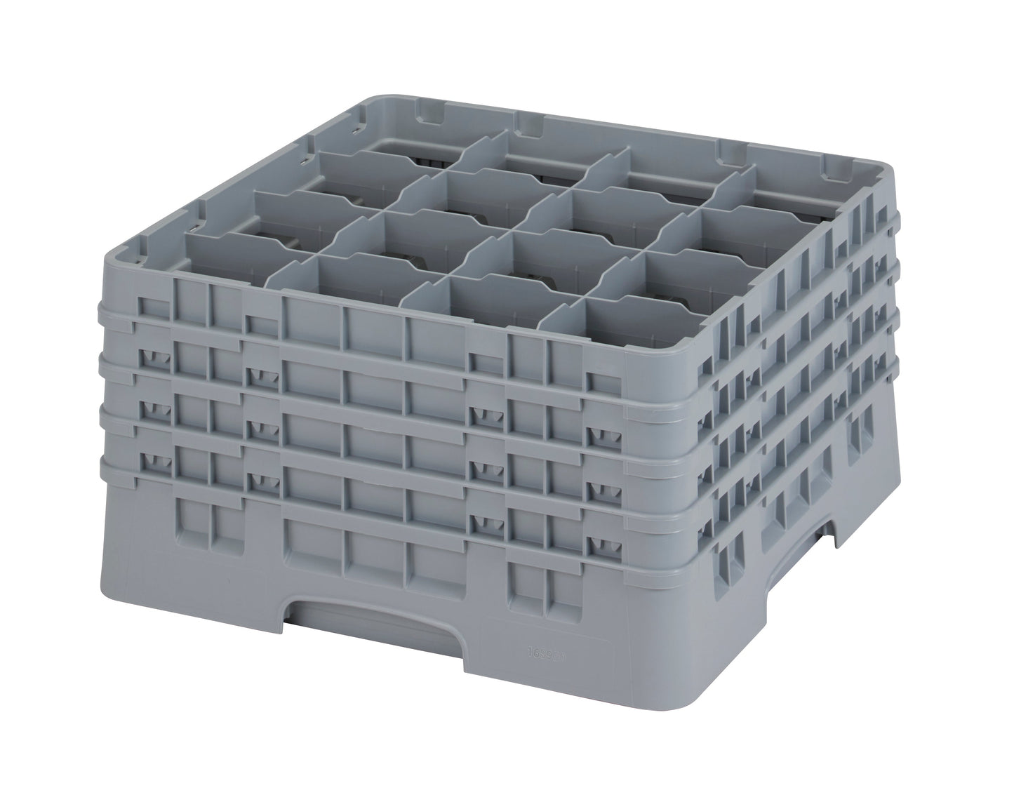 Cambro Camrack Glass Rack, 16 Compartment, 8 1/2" Height, Grey - 16S800151