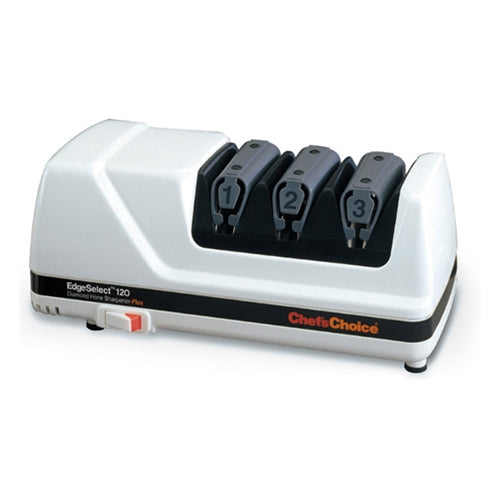 Chef'sChoice | Model 120 Electric Knife Sharpener, 3 Stages, 20 Degree Edges, 120V, White