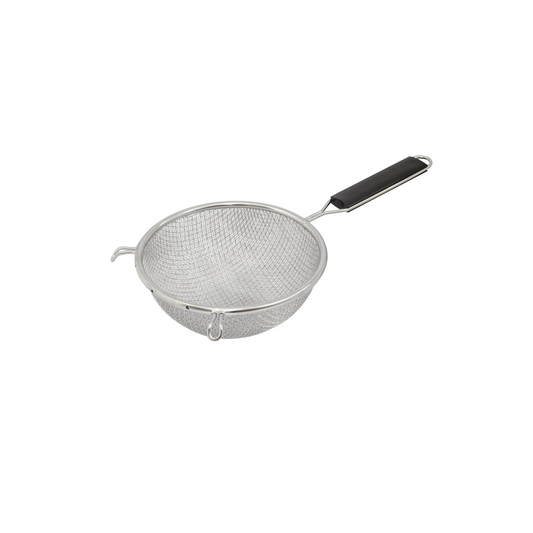 Browne | Double Mesh Medium Strainer, 6.25", Stainless Steel w Plastic Handle