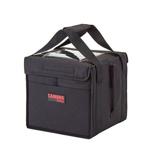 Cambro | GoBag Folding Delivery Bag, Black, Small, 10" x 10" x 11" - ChefEquipment.com