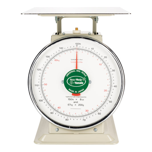 Yamato | Accu-Weigh Mechanical Universal Dial Scale, 150 lb - ChefEquipment.com