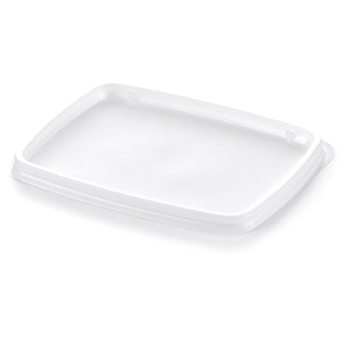 Aladdin Temp-Rite | Disposable Non-Vented Rectangular Lid For 8 oz Soup Bowl, White (3000-pack)