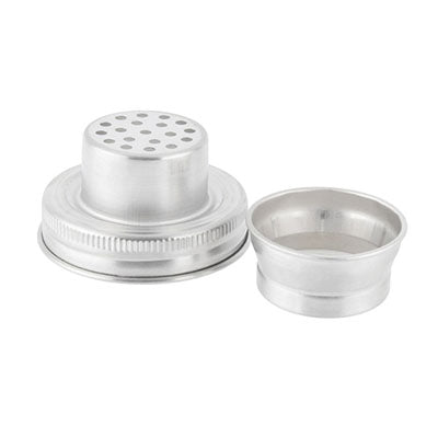 TableCraft | Mason Jar 2 Piece Cocktail Shaker Top Set, Metal