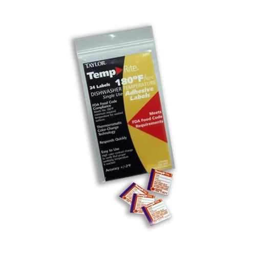 Taylor | TempRite Dishwasher Test Strips, 180°F (25-pack)