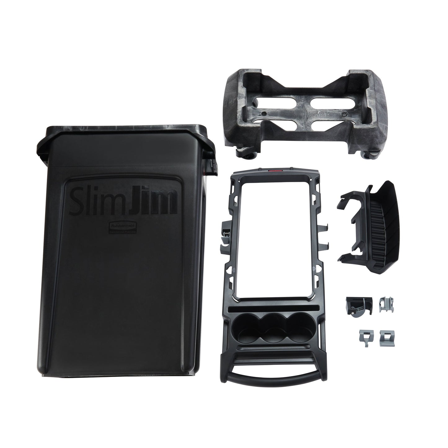 Rubbermaid | Slim Jim Rim Single Caddy Kit, Black, 23 gal - ChefEquipment.com