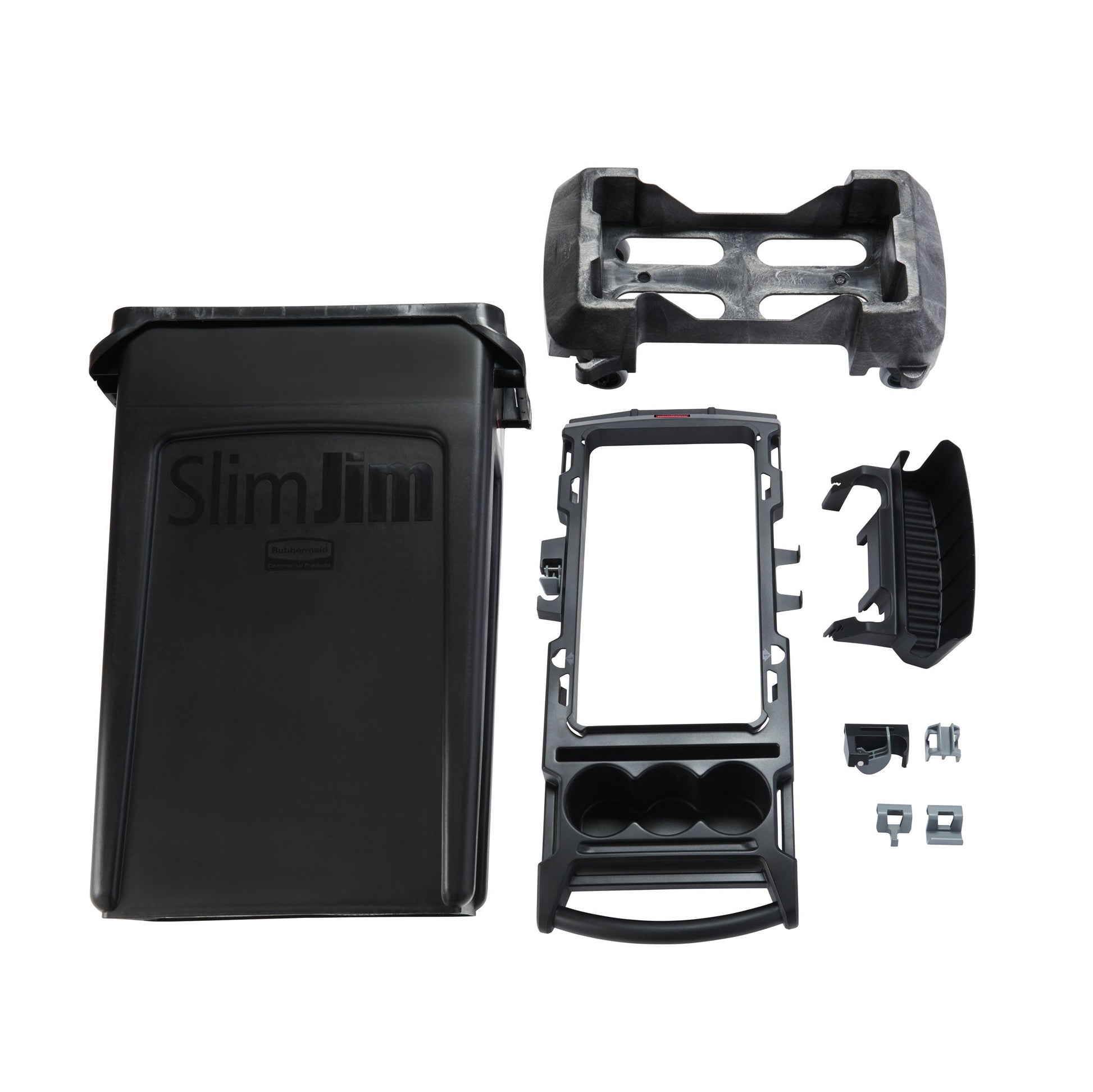 Rubbermaid | Slim Jim Rim Single Caddy Kit, Black, 23 gal - ChefEquipment.com
