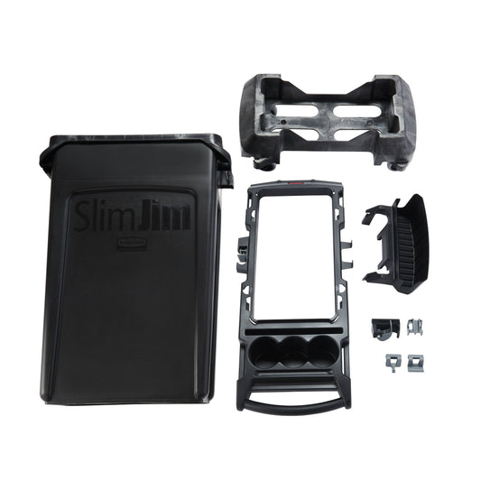Rubbermaid | Slim Jim Rim Single Caddy Kit, Black, 23 gal - ChefEquipment.com