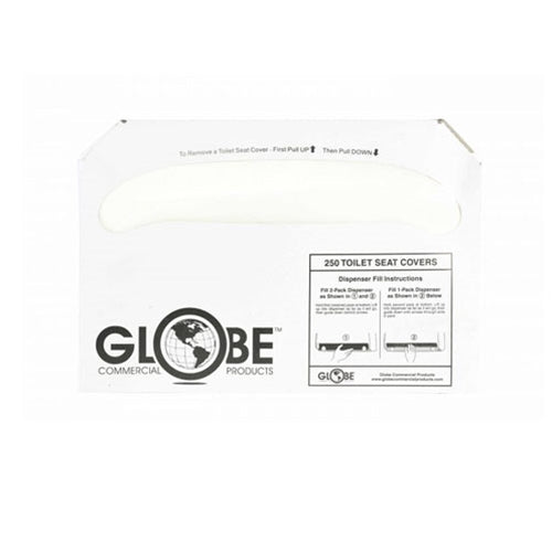 Globe | Toilet Seat Covers, Biodegradable (2500-pack) - ChefEquipment.com