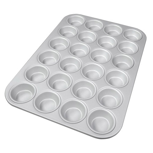 Fat Daddio's | Muffin and Cupcake Pan, Mini 24 Cup, Anodized Aluminum - ChefEquipment.com