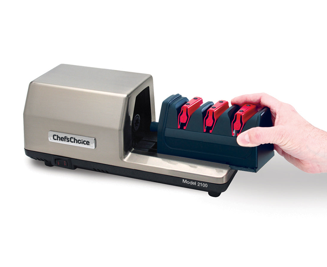 Chef'sChoice | Model 2100P Commercial Electic Knife Sharpener, 3 Stages, 20 Degree Edges, Plastic Housing, 120V