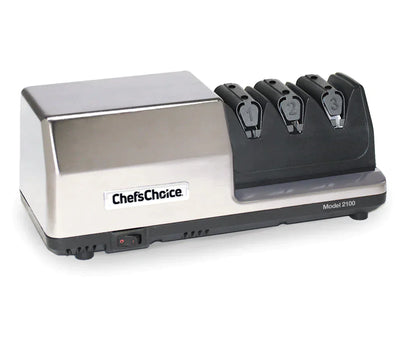 Chef'sChoice | Model 2100P Commercial Electic Knife Sharpener, 3 Stages, 20 Degree Edges, Plastic Housing, 120V