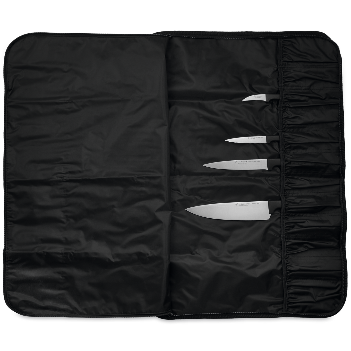 Wusthof | Knife Roll with 12 Pockets, Black - ChefEquipment.com