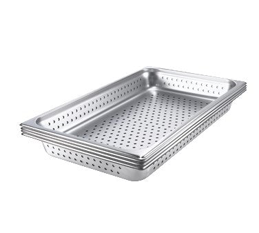 Browne | Full Size Perforated Food Pan, 6" Deep, 22 Gauge, Stainless Steel