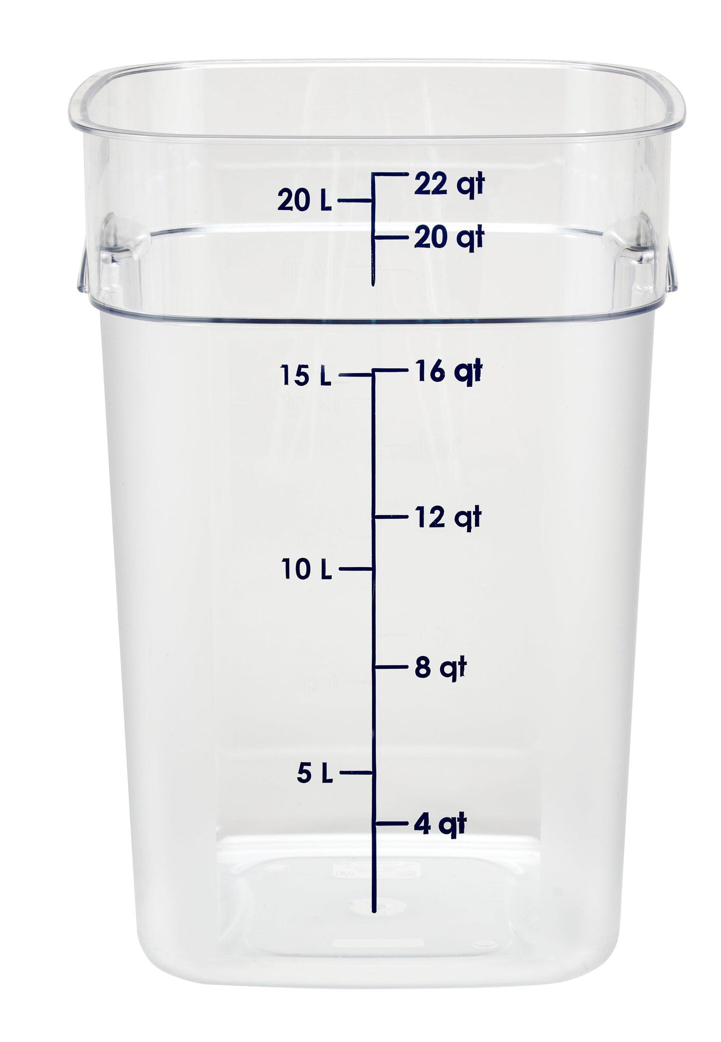 Cambro CamSquare FreshPro Storage Container, 22 qt, Clear - 22SFSPROCW135