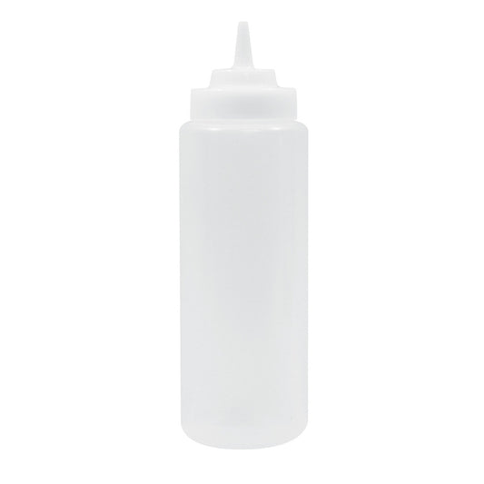 TableCraft | WideMouth Squeeze Bottle, Wide Cone Tip, 32 oz, Clear - ChefEquipment.com