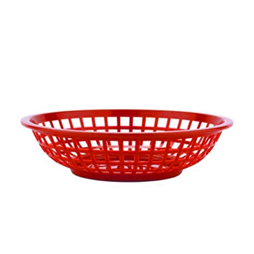 G.E.T. | Round Basket, 8" x 2", Plastic, Red