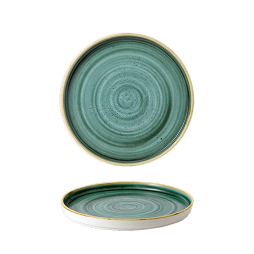 Churchill | Stonecast Chefs Walled Plate, 8 1/4", Samphire Green (6-pack)